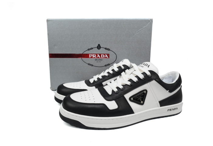 Prada Downtown Low Sneakers Black and White