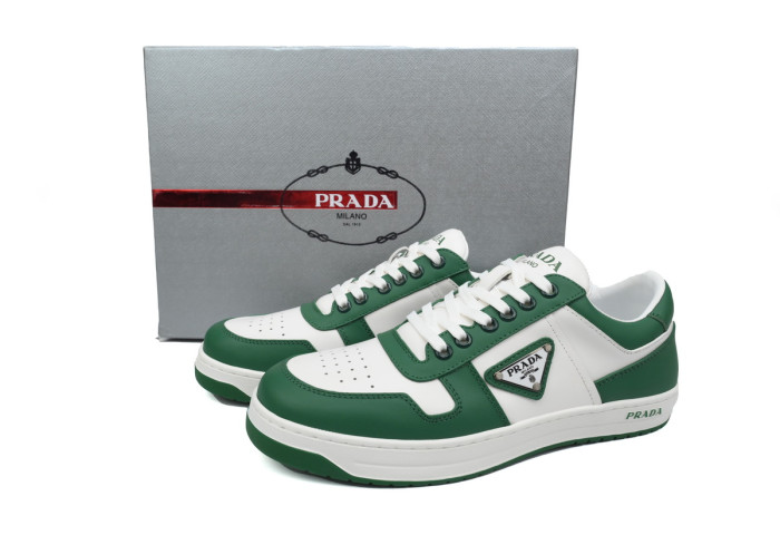 Prada Downtown Low Sneakers White Green