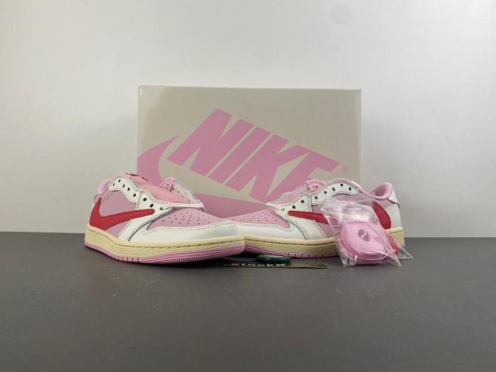 Travis Scott × AJ1 Low "Shy Pink" IQ7604-101
